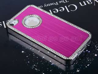   Diamond Bling Chrome Hard Cover Case For Apple iPhone 4 4G 4S Rose