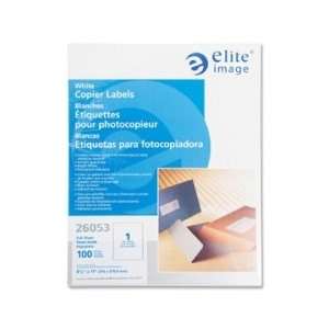  Elite Image Copier Full Sheet Label   White   ELI26053 