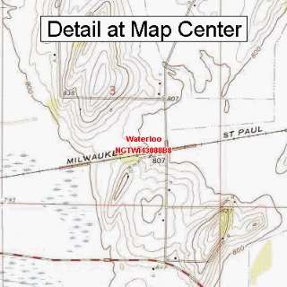   Topographic Quadrangle Map   Waterloo, Wisconsin (Folded/Waterproof