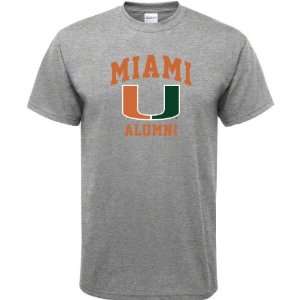  Miami Hurricanes Sport Grey Alumni Arch T Shirt Sports 
