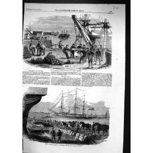  1855 Landing Shell Case shot Royal Dockyard Woolwich Ship 