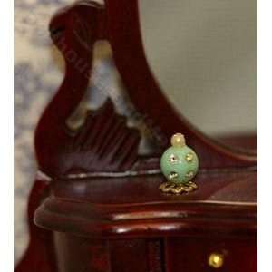  Dollhouse Miniature Perfume Turquoise Bottle with Gold 