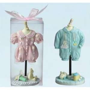  Ceramic Resin Baby Blue Clothes on Hanger Party Favor 
