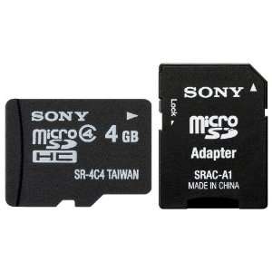 Sony   Flash memory card ( microSDHC to SD adapter included )   4 GB 