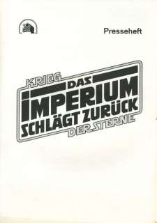 Das Imperium schlägt zurück ORIGINAL Presseheft SELTEN  