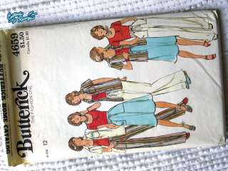 Butterick 4659 Vintage 70s DISCO Sewing Pattern 12 UNCU  