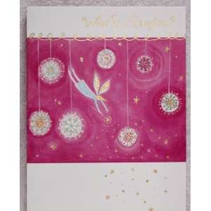   Christmas Card For Daughter  Pink Balls Each