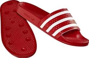 Adidas Originals Adilette Mens Flip Flops Pool Shoes Sandals Red 