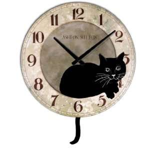  Cat clock w/ pendulum by Ashton Sutton