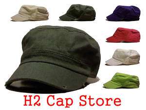Solid Cadet Army Cap Hat Military Any Colors Vintage St  