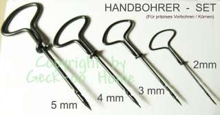 SET 4 Handbohrer Vorbohrer 2 3 4 5 mm Dt Post KOSTENLOS  