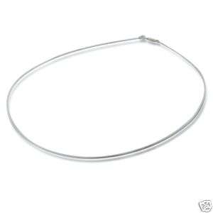 Sterling Silver 1.25 mm thick Omega Choker Chain 18  