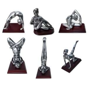 GOGO™ (Set of Six) Yoga Posture Sculpture, Yoga Sculpture, Sculpture 