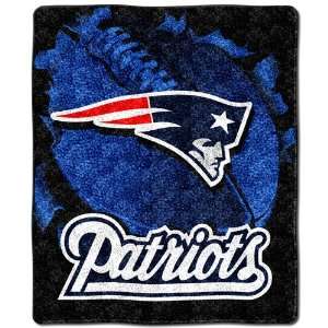 New England Patriots NFL Sherpa Throw (Big Burst Series) (50x60 