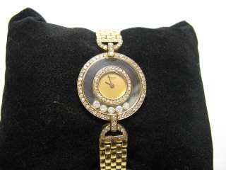 Chopard Happy Diamonds Uhr Damenuhr Gelbgold Gold mit zwei 2 