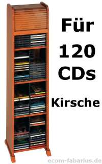CD Regal Schrank Vitrine Holz Holzregal 120 CDs Medien  