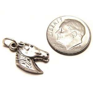  VINTAGE PONY HORSE MUSTANG HEAD 925 SS SILVER CHARM 