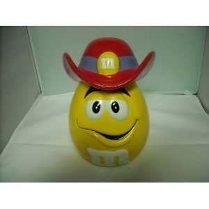  M&Ms Yellow Cowboy Cookie Or Candy Jar New Without Tag 