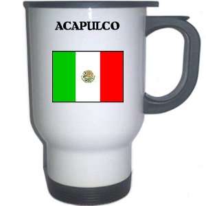  Mexico   ACAPULCO White Stainless Steel Mug Everything 
