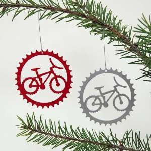 Mountain Bike in Bicycle Sprocket Ornament Set  Sports 