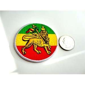 com Rasta Flag Patch, 2.5 inch Iron On Embroidered Patch (Circle Lion 