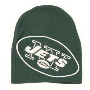  New York Jets NFL Team Apparel Large Logo Knit Beanie Hat 