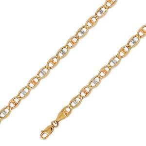 14K Solid 3 Tri Color Gold Gucci   Mariner Chain Necklace 5mm (3/16 in 
