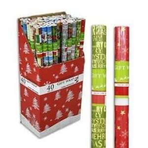40 Sq Ft Christmas Gift Wrap Hard Insert Case Pack 60  
