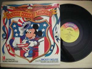 Disneyland Records YANKEE DOODLE MICKEY LP 1980  