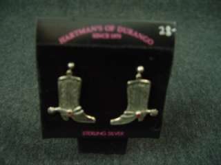   Durango Sterling Silver Western Boot with Spurs 1 1/2 Earrings  