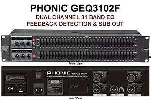 PHONIC GEQ3102F DUAL CHANNEL 31BAND $10 INSTANT OFF LIVE HOME BAND 