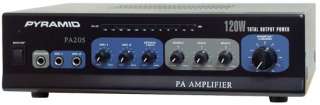 Pyramid PA205 120 Watt Microphone PA Amplifier w/70V Output & Mic 
