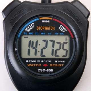 Chronograph Digital Timer Stopwatch Counter Wristwatch  