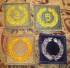 ARMY SLEEVE PATCHES,MERITO​RIOUS UNIT CITATIONS,1ST,​3RD,5TH AWARD 