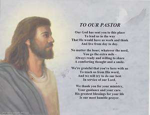 OUR PASTOR Priest Poem Jesus Print Personalized Name  