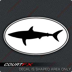 Mako Shark Sticker Short Fin Marine Decal  