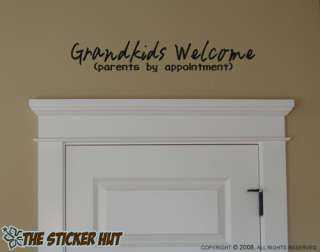Grandkids Welcome Vinyl Lettering Words Artwork Wall Decals Stickers 