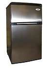 Compact REFRIGERATOR + FREEZER + ICE MAKER + AUTO DEFROST + STAINLESS 