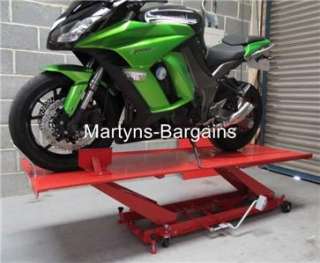 Motorbike Lift. Large Motorcycle lift.Hydraulic Foot Pump.220cm Long x 
