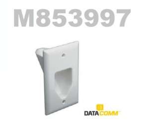 Datacomm 1 Gang Low Voltage TV Cable White Wall Plate  