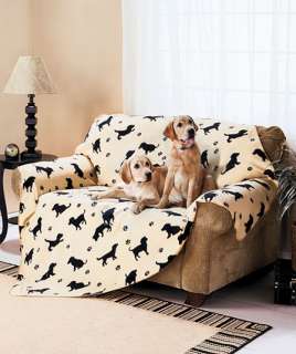   Ft. Fleece Pet Throw Dog Puppy Crate Protect Furniture Car Paw Prints