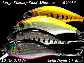 R00055 4x Large Shad Fishing Lures  