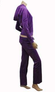Purple Velour Track Suit, Comfy Sweater Hoodie + Pants  