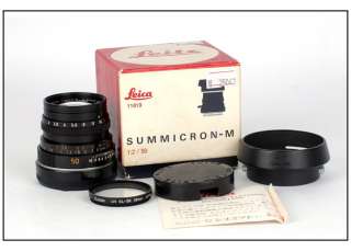   Leica Summicron M 50mm f/2 *MINT  full set in BOX with hood* 50  