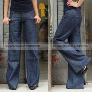   Fashion Vintage Wide Leg Denim Casual Jeans Pants Trousers New WPT186