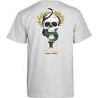 powell peralta mcgill skull and snake t shirt heather grey expedited 