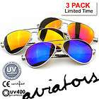 Revo Tint Color Lens Aviator Sunglasses 1485 3 Pack