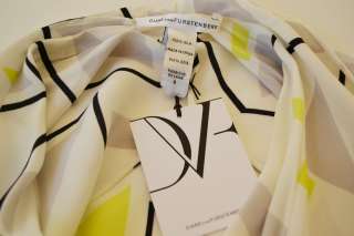  Furstenberg DvF Damiana Dress 8 UK 12 NWT Silk Draped Scarf Lightening