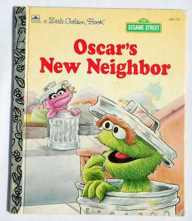 Sesame Street Book 1992 Golden OSCARS NEW NEIGHBOR  