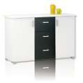 ROLLER Sideboard CHANTAL 2 schwarz/weiß